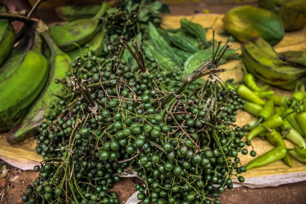 Close Vários Vegetais Vendidos Mercado Sul Índia — Fotografia de Stock