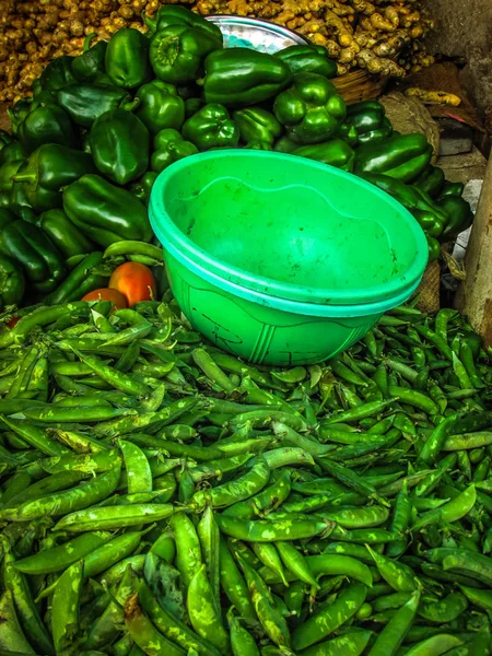 Close Vários Vegetais Vendidos Mercado Sul Índia — Fotografia de Stock