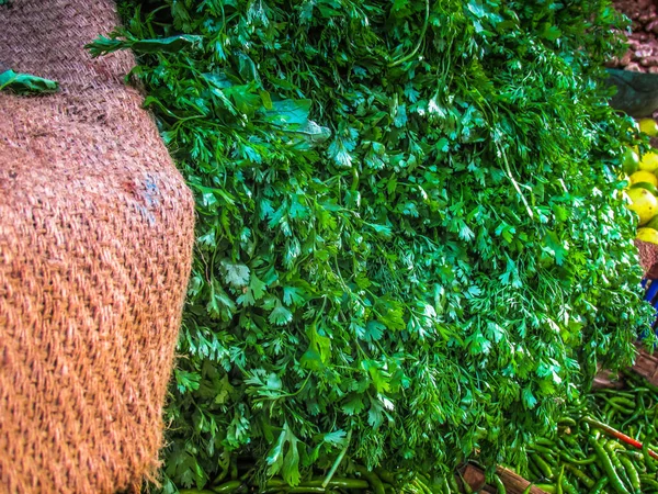 Close Vários Vegetais Vendidos Mercado Sul Índia — Fotografia de Stock