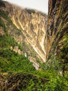 Manzara ve doğa Annapurna koruma alanında Nepal