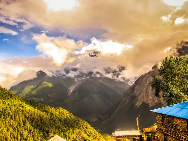 Paesaggio Natura Nella Zona Conservazione Dell Annapurna Nepal — Foto Stock