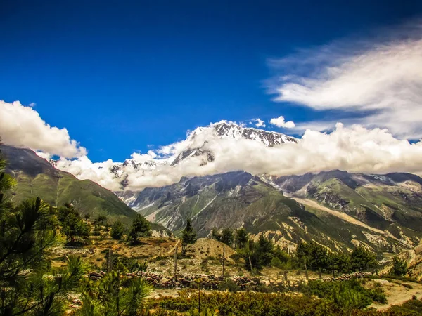 Krajobraz Natura Obszar Chroniony Annapurny Nepalu — Zdjęcie stockowe