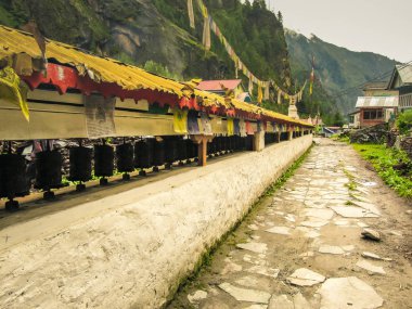 Manzara ve doğa Annapurna koruma alanında Nepal
