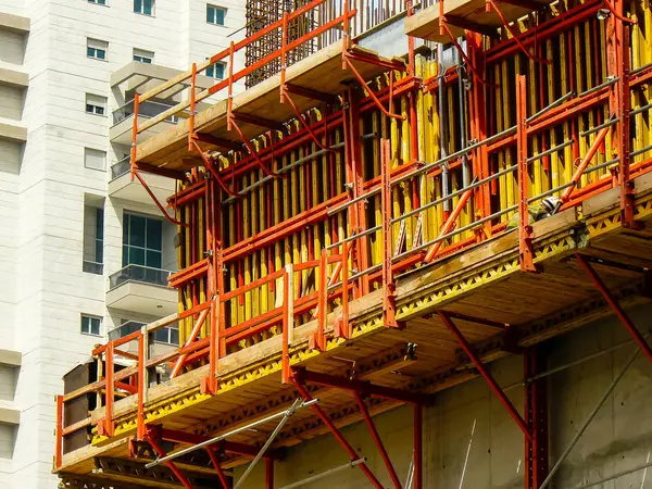 Tel Aviv Israel Abril 2018 Vista Canteiro Obras Novo Edifício — Fotografia de Stock