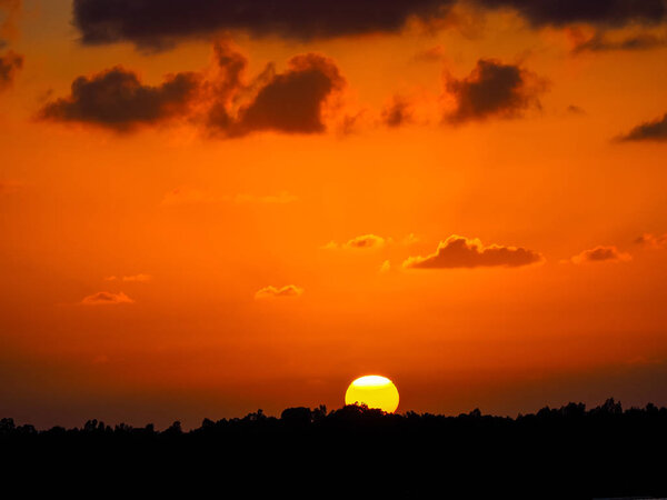 View of the Negev desert sunset in Israel