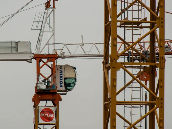 View Construction Crane Jerusalem Israel April 2018 Afternoon — Stock Photo, Image