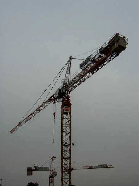 Vista Guindaste Construção Jerusalém Israel Abril 2018 Tarde — Fotografia de Stock