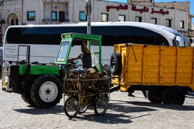 Kudüs İsrail 24 Nisan 2018 öğleden sonra Kudüs'ün eski şehri sokak ulaşım