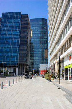 Tel Aviv İsrail 22 Mart 2018 Tel Aviv City İsrail öğleden sonra binaların görünümü