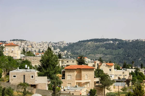 Jeruzalem Israël April 2018 Panoramisch Uitzicht Van Stad Jeruzalem Israël — Stockfoto