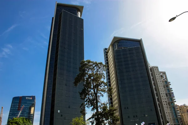 Tel Aviv Israel Abril 2018 Vista Novo Edifício Tarde Cidade — Fotografia de Stock