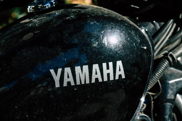 Tel Aviv Israël Décembre 2019 Gros Plan Une Moto Yamaha — Photo