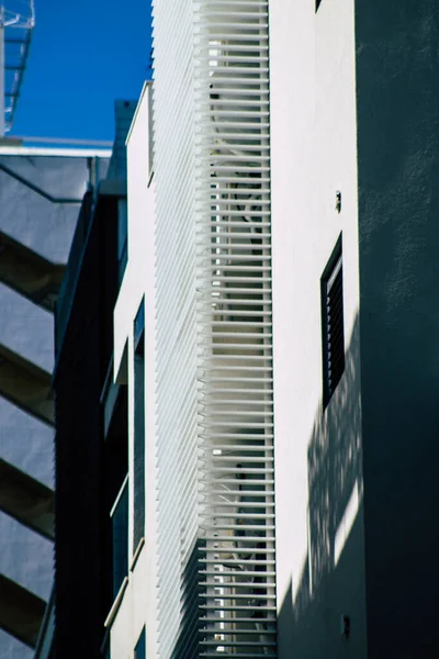 Tel Aviv Israel Fevereiro 2020 Vista Fachada Edifício Moderno Nas — Fotografia de Stock