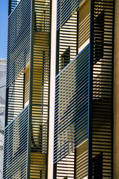 Tel Aviv Israel Febrero 2020 Vista Fachada Edificio Moderno Las — Foto de Stock