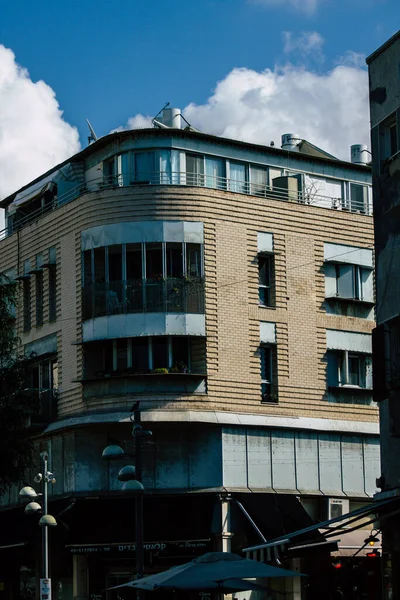 Tel Aviv Israel February 2020 View Facade Modern Buildings Streets — Stock Photo, Image