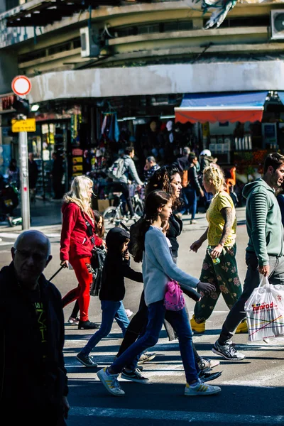 Tel Aviv Israel Februari 2020 Utsikt Över Oidentifierade Människor Vandrar — Stockfoto