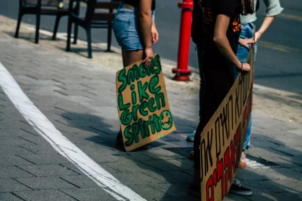 Tel Aviv Israel Února 2020 Pohled Neidentifikované Izraelské Teenagery Demonstrující — Stock fotografie