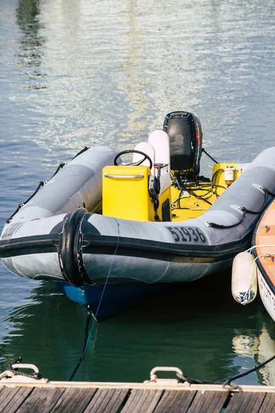 Tel Aviv Israel Februar 2020 Blick Auf Boote Die Winter — Stockfoto