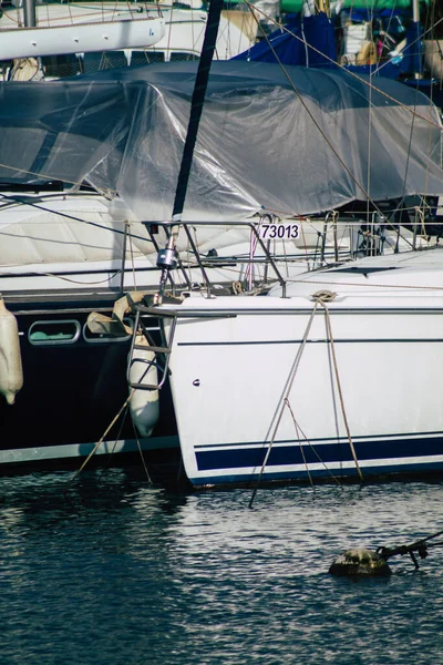 Tel Aviv Israel Februar 2020 Blick Auf Boote Die Winter — Stockfoto