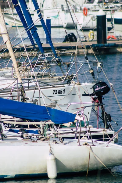 Tel Aviv Israel February 2020 View Boats Moored Tel Aviv — Stock Photo, Image