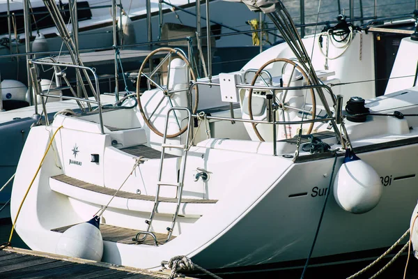 Tel Aviv Israel February 2020 View Boats Moored Tel Aviv — Stock Photo, Image