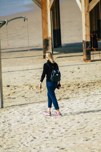 Tel Aviv Israel Febrero 2020 Vista Personas Israelíes Identificadas Divirtiéndose — Foto de Stock