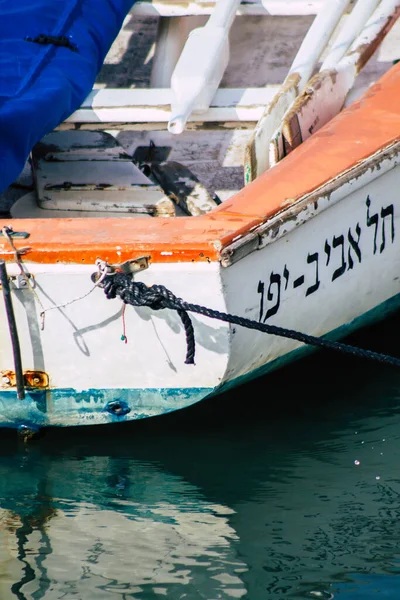 Tel Aviv Israele Febbraio 2020 Veduta Delle Barche Ormeggiate Nel — Foto Stock