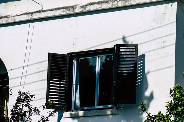 Paphos Chipre Febrero 2020 Vista Una Fachada Edificio Las Calles — Foto de Stock