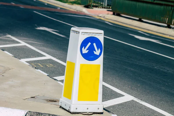 Paphos Cyprus February 2020 View Street Sign City Paphos Afternoon — Stock Photo, Image