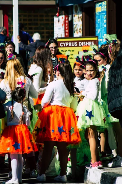 Пафос Кипр Марта 2020 Вид Неизвестных Людей Участвующих Карнавале Пафосе — стоковое фото
