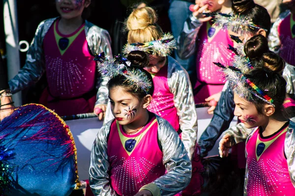 Paphos Chipre Marzo 2020 Vista Personas Identificadas Que Participan Carnaval —  Fotos de Stock