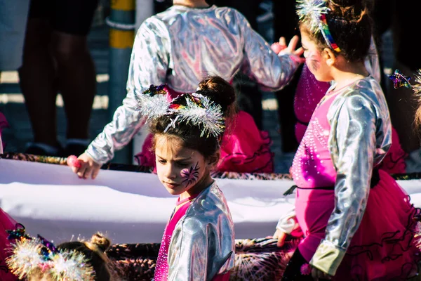 Paphos Kypr Březen 2020 Pohled Neidentifikované Osoby Které Účastní Karnevalu — Stock fotografie