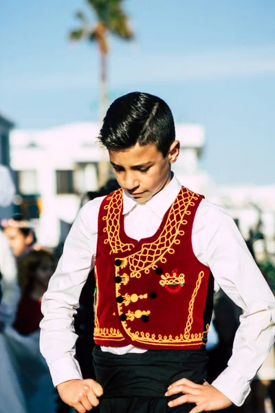 Paphos Kıbrıs Rum Kesimi Mart 2020 Öğleden Sonra Paphos Karnavalına — Stok fotoğraf
