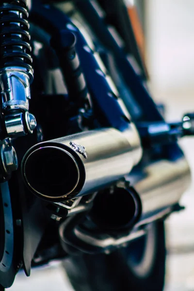 Paphos Cyprus March 2020 View Harley Davidson Motorcycle Parked Streets — Stock Photo, Image