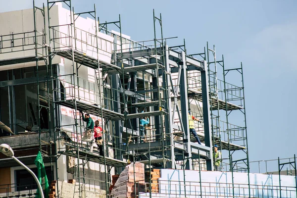 Paphos Zypern März 2020 Blick Auf Ein Neues Gebäude Bau — Stockfoto