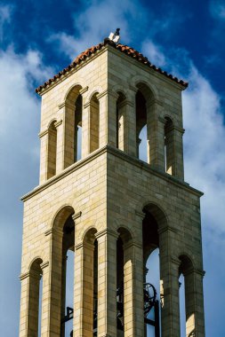 Kıbrıs Rum Kesimi 29 Şubat 2020 Akdeniz kıyısındaki bir Ortodoks kilisesine bakış