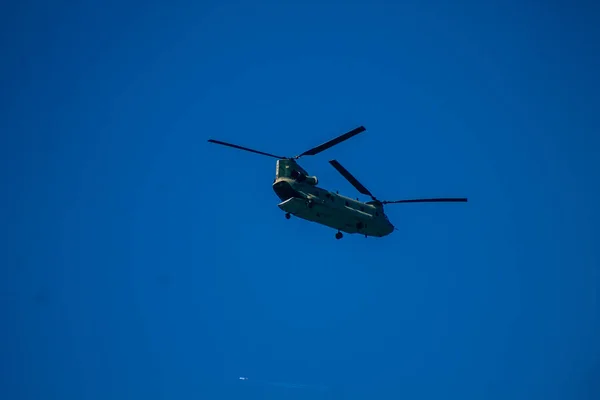 Paphos Cyprus March 2020 View Army Helicopter Flying Sky Cyprus — Stock Photo, Image