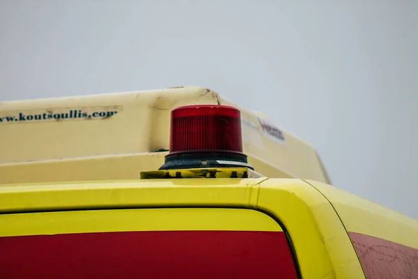 Paphos Cyprus March 2020 View Traditional Ambulance Parked Streets Paphos — Stock Photo, Image