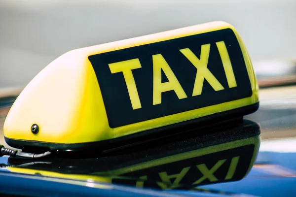 Пафос Кіпр Березня 2020 Вид Традиційне Таксі Прокат Вулицях Пафос — стокове фото