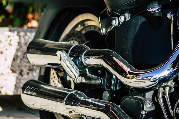 Paphos Zypern März 2020 Blick Auf Eine Harley Davidson Fat — Stockfoto