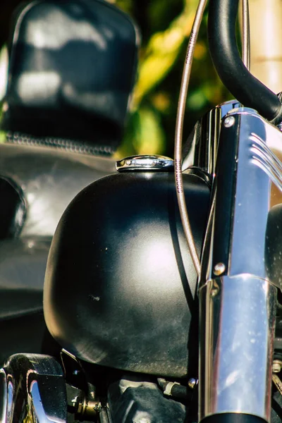 Pafos Cypr Marca 2020 Widok Harleya Davidsona Grubasa Zaparkowanego Południu — Zdjęcie stockowe