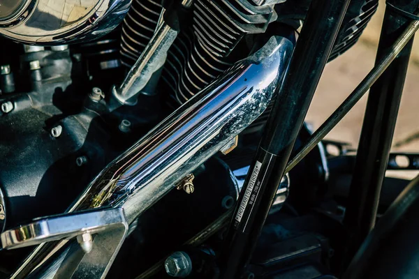 Paphos Zypern März 2020 Blick Auf Eine Harley Davidson Fat — Stockfoto