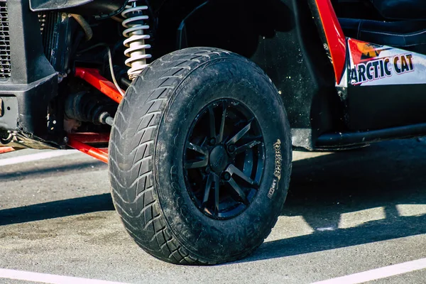 Paphos Cyprus March 2020 View Buggy Parked Streets Paphos Afternoon — Stock Photo, Image