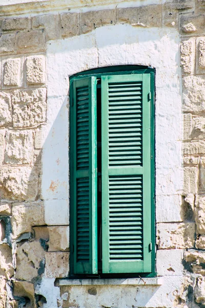 Paphos Cipro Marzo 2020 Veduta Una Facciata Edificio Moderno Nelle — Foto Stock
