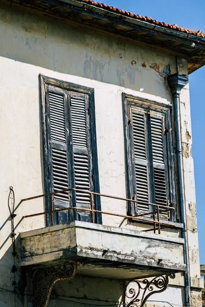 Paphos Chipre Março 2020 Vista Uma Fachada Edifício Moderno Nas — Fotografia de Stock