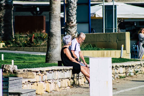 Paphos Chipre Março 2020 Vista Passeios Turísticos Não Identificados Nas — Fotografia de Stock