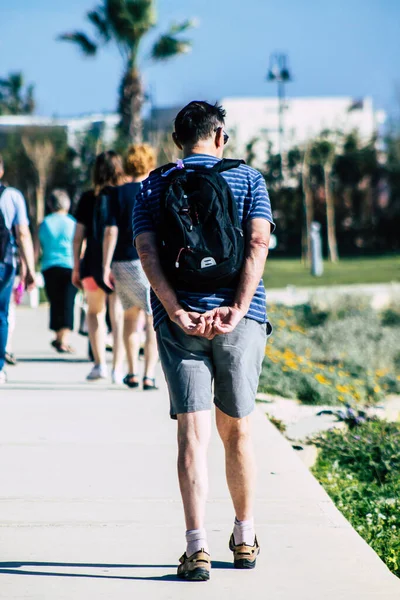 Paphos Chipre Março 2020 Vista Passeios Turísticos Não Identificados Nas — Fotografia de Stock