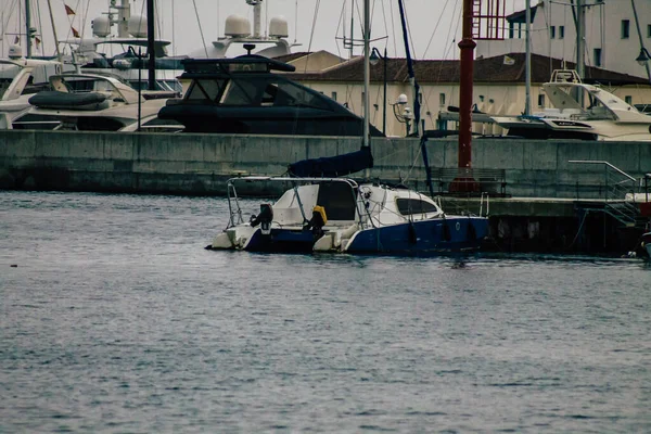 Limassol Cipro Marzo 2020 Veduta Delle Barche Ormeggiate Nel Porto — Foto Stock