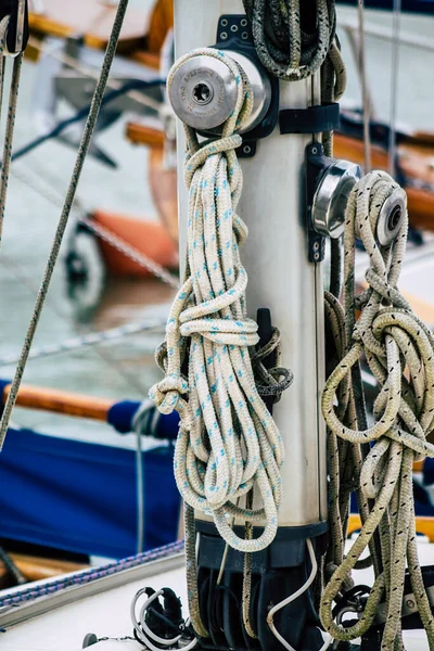 Марта 2020 Вид Лодки Пришвартованные Причале Лимассола Второй Половине Дня — стоковое фото