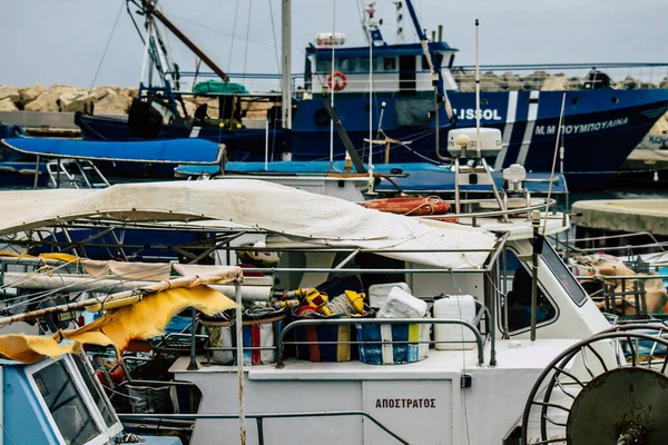 Limassol Cyprus March 2020 View Boats Moored Marina Limassol Afternoon — стокове фото